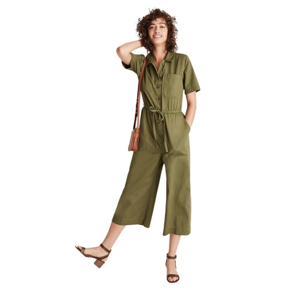 Madewell wide leg  jumpsuit Green Size 6